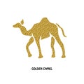 Golden camel symbol Royalty Free Stock Photo