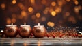 Golden candles in a calm background image