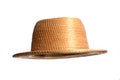 golden capim hat brazilian craft natural straw broad brim hat isolated on white background