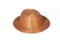 golden capim hat brazilian handicraft natural straw wide brimmed hat isolated on white background head protection style