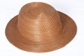 golden capim hat brazilian handicraft natural straw wide brimmed hat isolated on white background head protection style