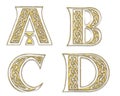 Golden Capital Letters 1