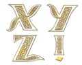 Golden Capital Letters 7