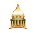 Golden Capitol Building Illustration