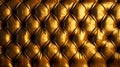 Golden capitone checkered soft fabric textile, generative AI.
