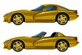 Golden car Royalty Free Stock Photo