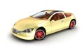 Golden car concept. My own design. Royalty Free Stock Photo