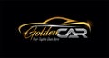 Golden Car Logo Sign