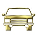 Golden car model Royalty Free Stock Photo