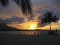 Golden Caribbean sunset