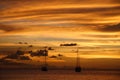 Golden Caribbean Sunset Cruise Royalty Free Stock Photo