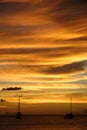 Golden Caribbean Sunset Cruise Royalty Free Stock Photo