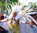 Golden Carnival dancer Royalty Free Stock Photo