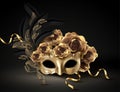 Golden carnival mask