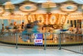 Golden carousel ride Royalty Free Stock Photo