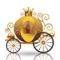 golden carriage. Vector illustration decorative design Royalty Free Stock Photo