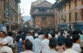 1975. Nepal. Kumari parade. Katmandu. Royalty Free Stock Photo