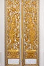 Golden carve door in temple