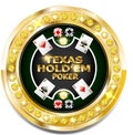 Golden casino banner with brilliants