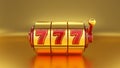 Golden Casino Slot Machine - 3D Illustration