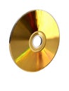 Golden cd isolated on white background Royalty Free Stock Photo