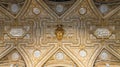 Golden ceiling inside the st peters basilica in rome