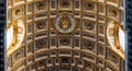 Golden ceiling inside the st peters basilica in rome