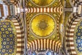 Golden Ceiling Mosaic Notre Dame de la Garde Church Marseille France