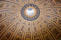 Golden ceiling in Vatican city in Rome