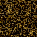 Gold bacteria cells shapes, fractal design, texture Royalty Free Stock Photo