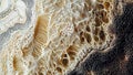 Golden Cellular Membrane with Intricate Patterns, generative ai
