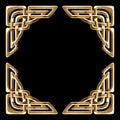 Golden celtic corners Royalty Free Stock Photo