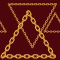 Gold chain seamless pattern Royalty Free Stock Photo