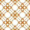 Golden chain glamour baroque style seamless pattern background