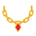 golden chain jewelry icon