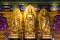 Golden Chainese Buddha Leng Noei Yi 2 temple Royalty Free Stock Photo