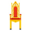 golden chair-throne on a white background.