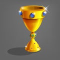 Golden chalice. Vector illustration. Royalty Free Stock Photo