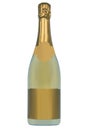 Golden Champagne bottle Royalty Free Stock Photo