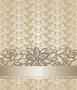 Golden champagne colour floral book cover