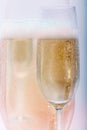 Golden champagne fizz up Royalty Free Stock Photo