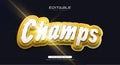Golden Champs Text Style Effect