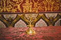 Golden chandelier in the Palace of Tsar Alexei Mikhailovich Romanov, House of Father of Peter