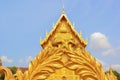 Golden chapel at Pluak Ket Temple in Rayong Thailand Royalty Free Stock Photo