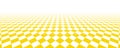 Golden checkerboard floor fading in perspective. Gold retro chess board grid plane surface. Abstract checkered tile Royalty Free Stock Photo