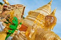 Golden chedi and Buddha statues at Wat Phra That Doi Suthep, Chiang Mai Royalty Free Stock Photo