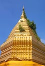 Golden chedi, buddhist stupa of the Wat Sri Suphan Silver Temple in Chiang Mai, Thailand Royalty Free Stock Photo