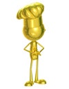 Golden chef with welcome pose