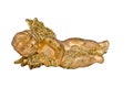 Golden cherub with clipping path