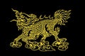 Golden chinese dragon